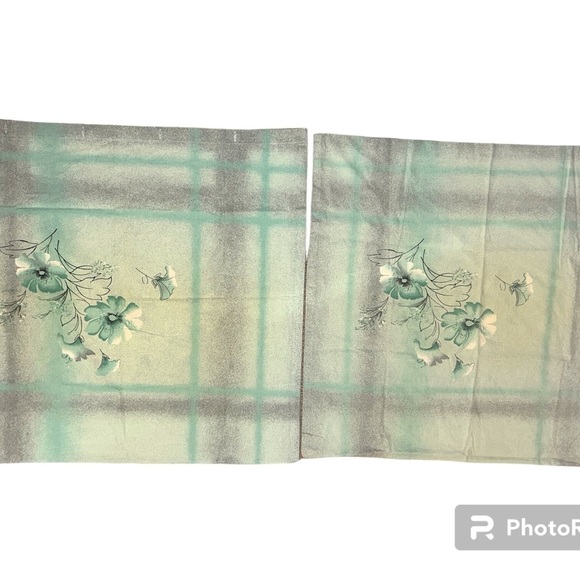 Set of 2 Vintage Floral Large Sham Pillow Case Covers German 100% Cotton Fall - Picture 2 of 10